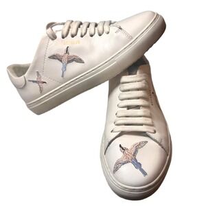 Axel Arigato Clean 90 Bird Embroidery‎ Leather Sneakers Sz 6.5 women's